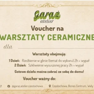 Voucher na warsztaty ceramiczne