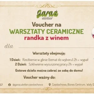 Voucher na warsztaty ceramiczne randka z winem